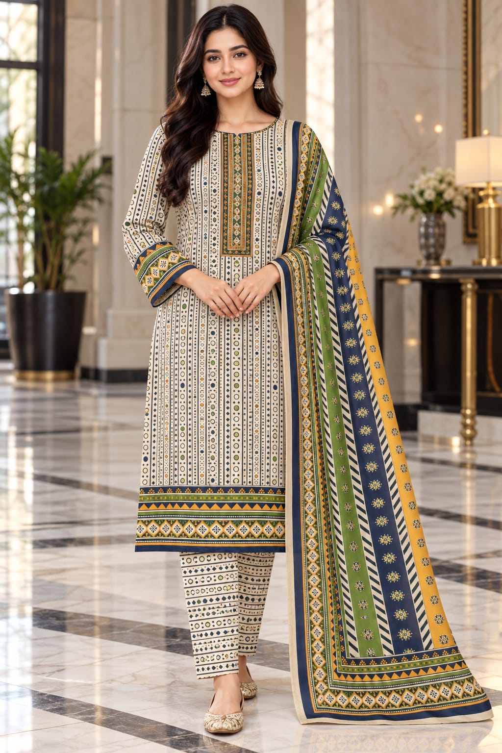 Premium Unstitched 3 Piece Linen