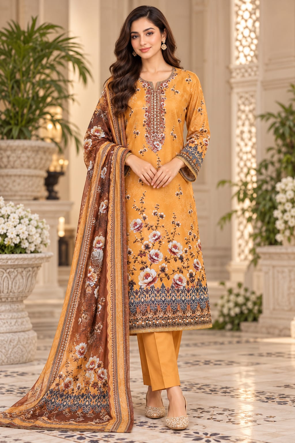 Premium Unstitched 3 Piece Cotton