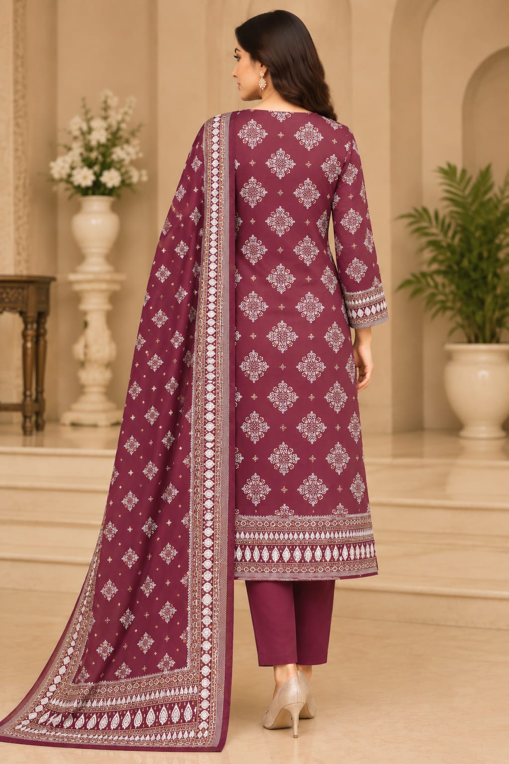 Premium Unstitched 3 Piece Cotton