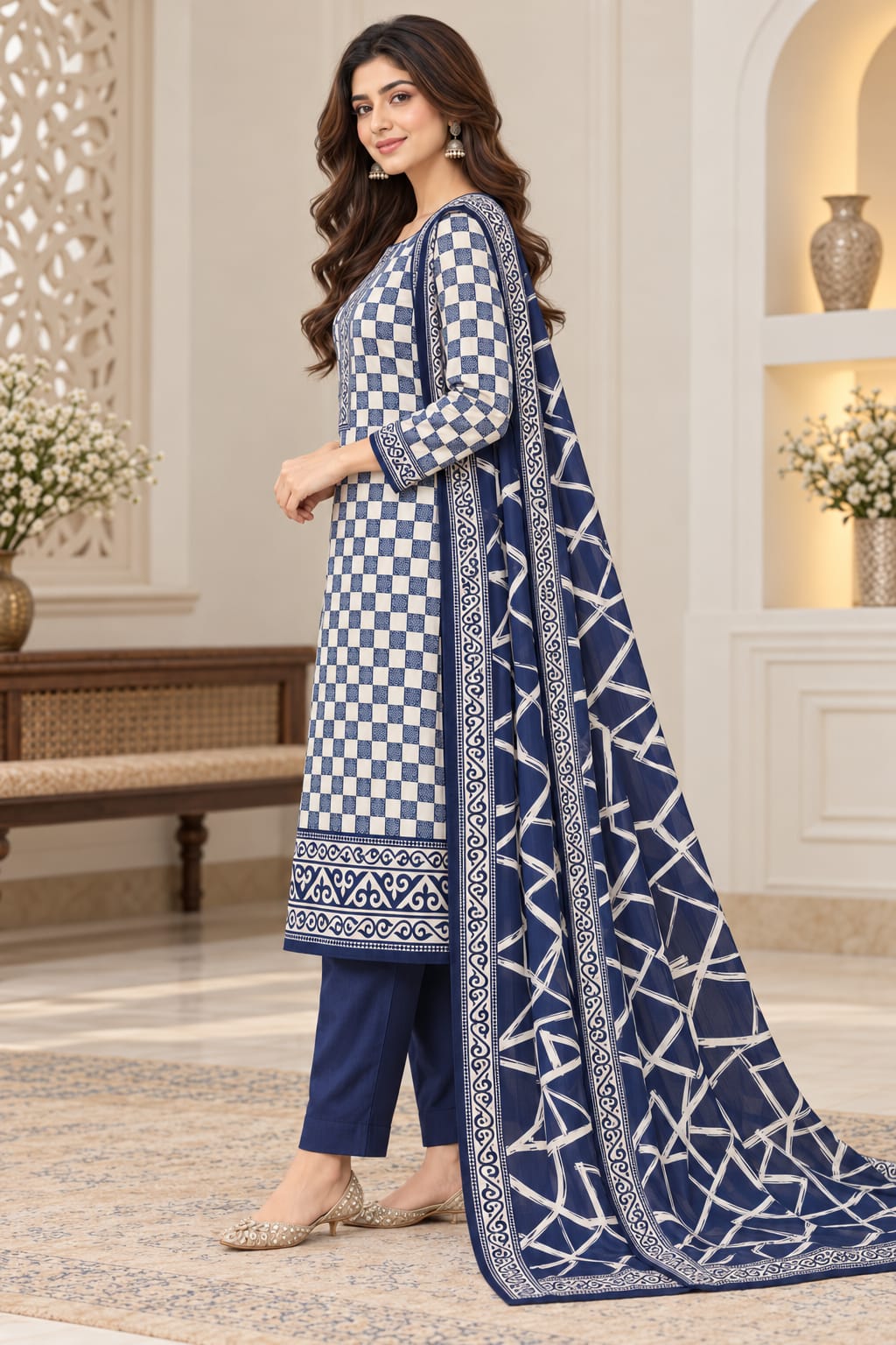 Premium Unstitched 3 Piece Bana Dora Linen