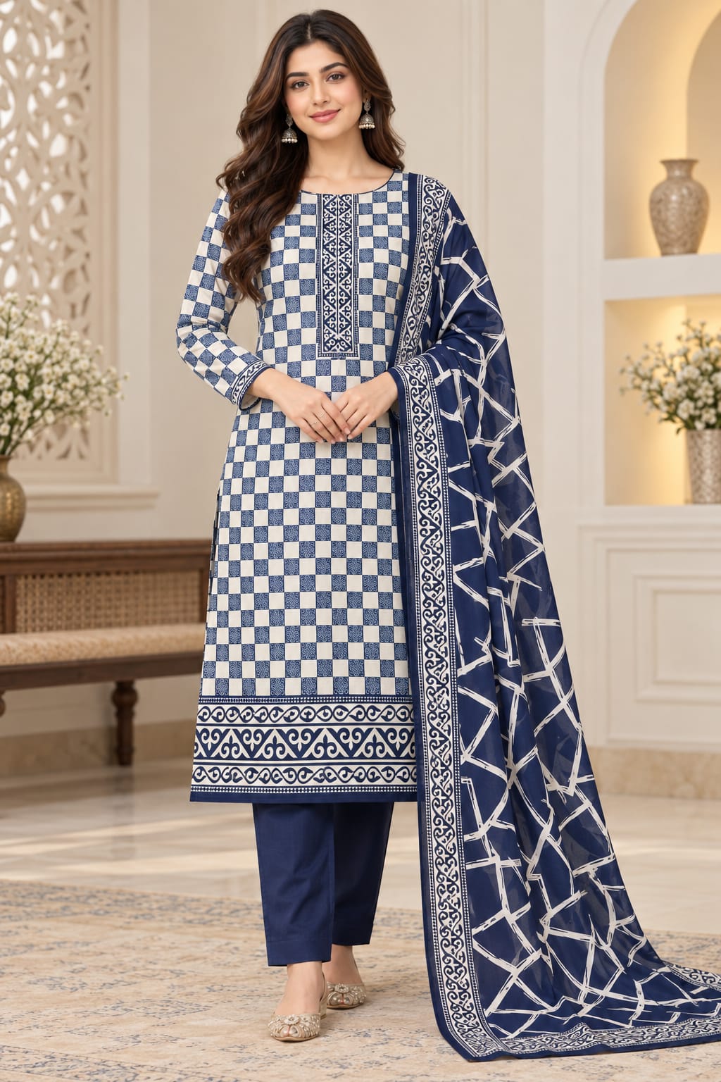 Premium Unstitched 3 Piece Bana Dora Linen