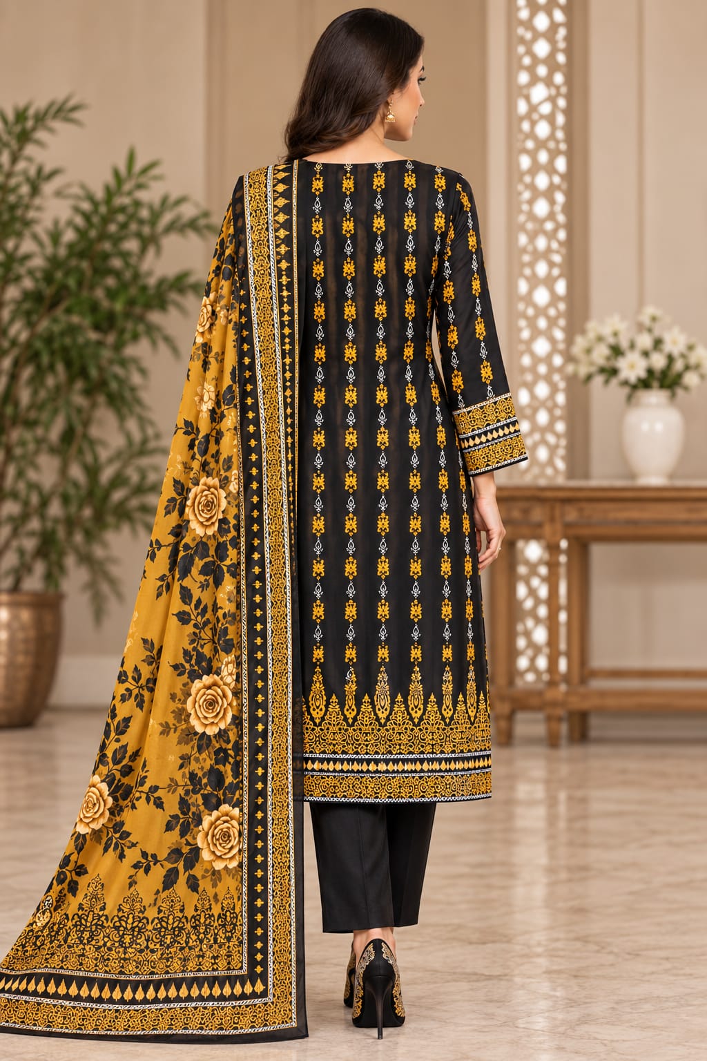 Premium Unstitched 3 Piece Bana Dora Linen