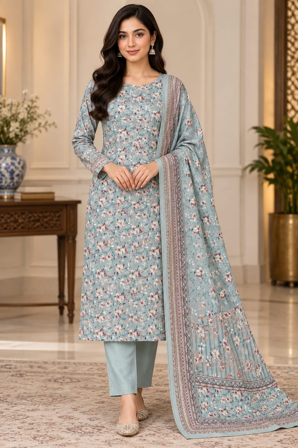 Premium Unstitched 3 Piece Linen