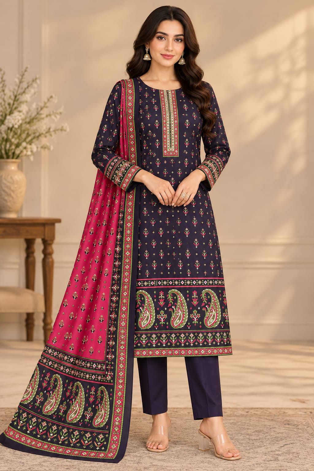 Premium Unstitched 3 Piece Linen