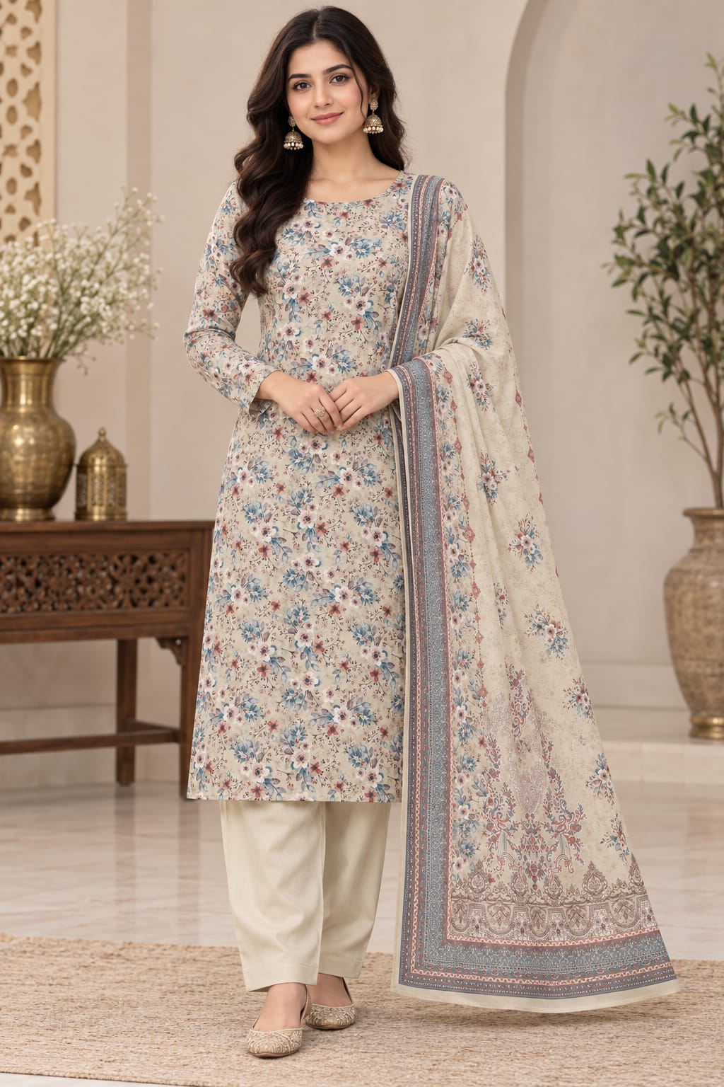 Premium Unstitched 3 Piece Linen