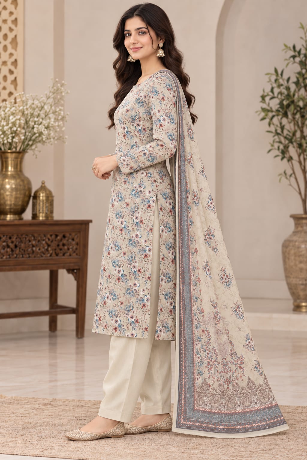 Premium Unstitched 3 Piece Linen