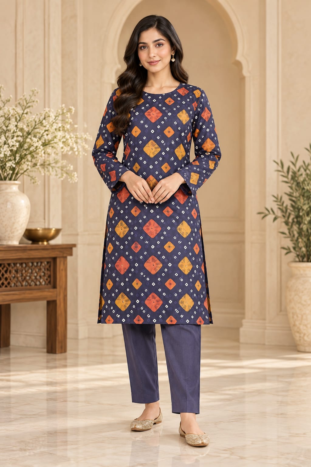 2 Piece Premium Cotton Unstitched