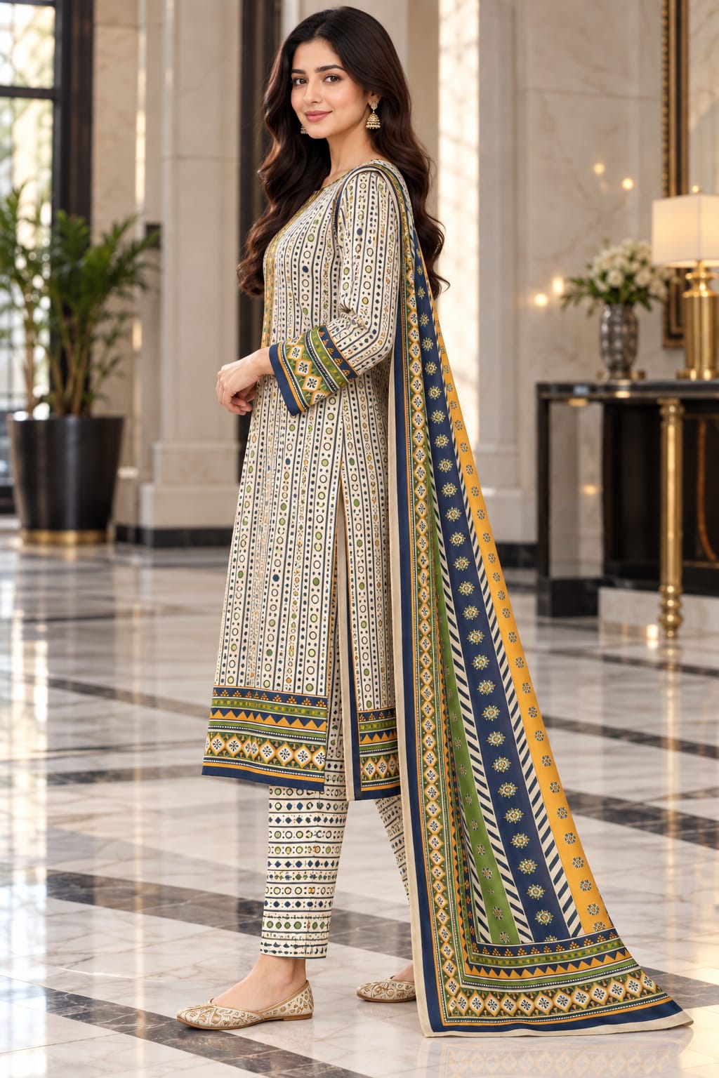 Premium Unstitched 3 Piece Linen