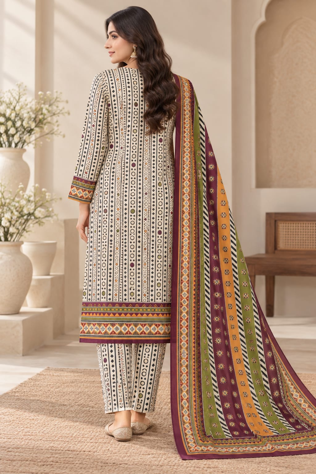 Premium Unstitched 3 Piece Cotton