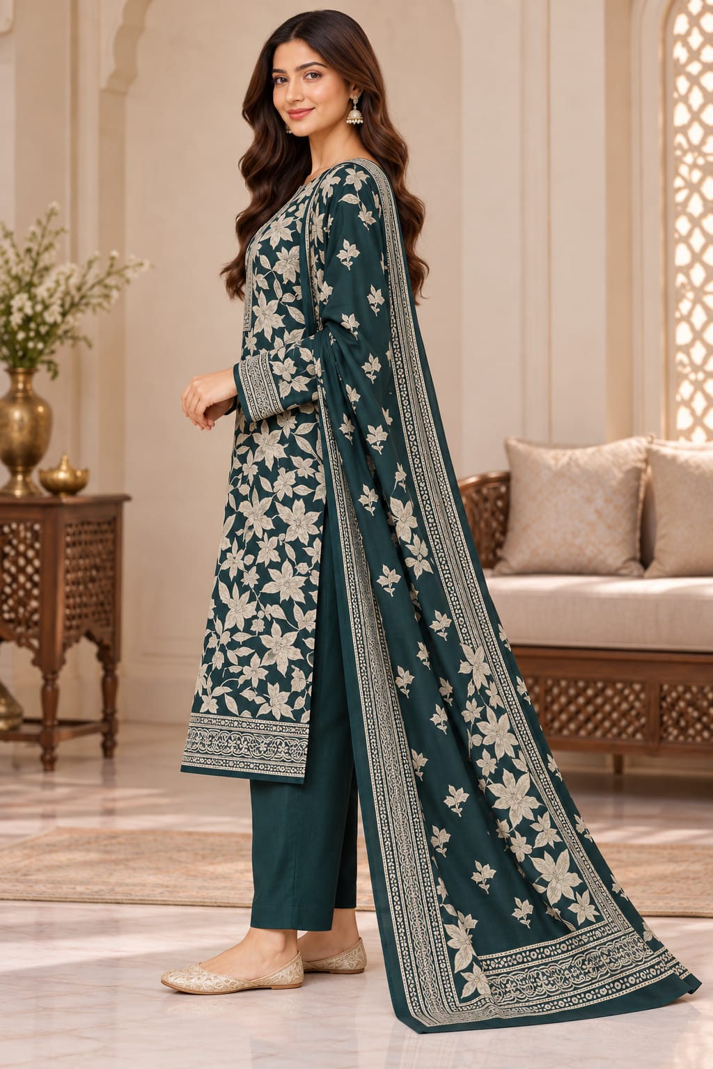 Premium Unstitched 3 Piece Cotton