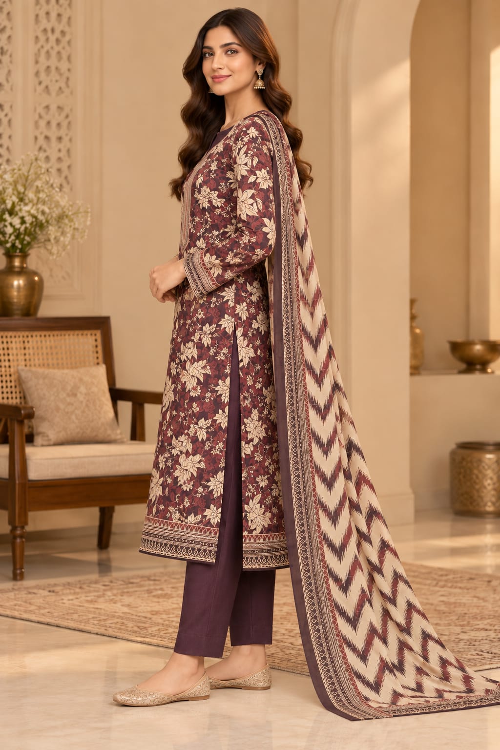 Premium Unstitched 3 Piece Cotton