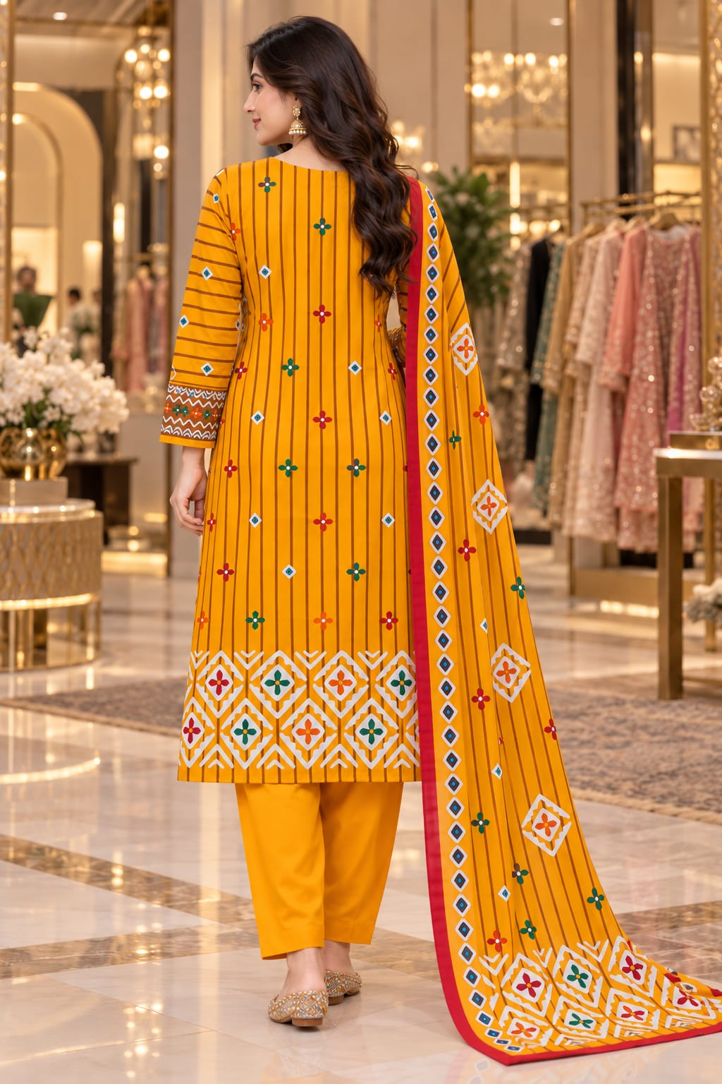 Premium Unstitched 3 Piece Cotton